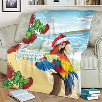 Have A Very Beach Christmas Blanket Parrot By Lehua Flower - Wonder Print Shop