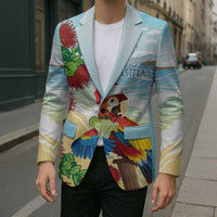 Have A Very Beach Christmas Blazer Parrot By Lehua Flower - Wonder Print Shop