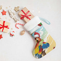 Have A Very Beach Christmas Stocking Parrot By Lehua Flower - Wonder Print Shop