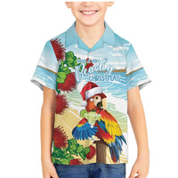 Have A Very Beach Christmas Family Matching Mermaid Dress and Hawaiian Shirt Parrot By Lehua Flower - Wonder Print Shop