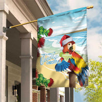 Have A Very Beach Christmas Garden Flag Parrot By Lehua Flower - Wonder Print Shop