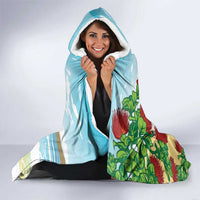 Have A Very Beach Christmas Hooded Blanket Parrot By Lehua Flower - Wonder Print Shop