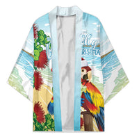 Have A Very Beach Christmas Kimono Parrot By Lehua Flower - Wonder Print Shop
