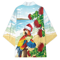 Have A Very Beach Christmas Kimono Parrot By Lehua Flower - Wonder Print Shop