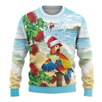 Have A Very Beach Christmas Ugly Christmas Sweater Parrot By Lehua Flower - Wonder Print Shop
