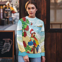 Have A Very Beach Christmas Ugly Christmas Sweater Parrot By Lehua Flower - Wonder Print Shop