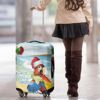 Have A Very Beach Christmas Luggage Cover Parrot By Lehua Flower - Wonder Print Shop