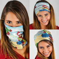 Have A Very Beach Christmas Neck Gaiter Parrot By Lehua Flower - Wonder Print Shop