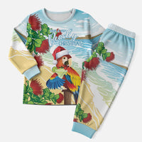 Have A Very Beach Christmas Pajama Set Parrot By Lehua Flower - Wonder Print Shop
