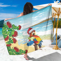 Have A Very Beach Christmas Sarong Parrot By Lehua Flower - Wonder Print Shop