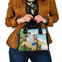 Have A Very Beach Christmas Shoulder Handbag Parrot By Lehua Flower - Wonder Print Shop