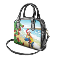 Have A Very Beach Christmas Shoulder Handbag Parrot By Lehua Flower - Wonder Print Shop