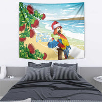Have A Very Beach Christmas Tapestry Parrot By Lehua Flower - Wonder Print Shop