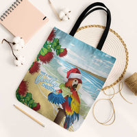 Have A Very Beach Christmas Tote Bag Parrot By Lehua Flower - Wonder Print Shop