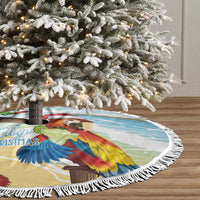 Have A Very Beach Christmas Tree Skirt Parrot By Lehua Flower - Wonder Print Shop
