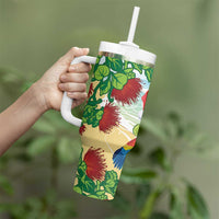 Have A Very Beach Christmas Tumbler With Handle Parrot By Lehua Flower - Wonder Print Shop