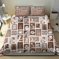 Hawaii Christmas Retro Patchwork Bedding Set Brown LT7 - Wonder Print Shop