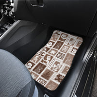 Hawaii Christmas Retro Patchwork Car Mats Brown LT7 - Wonder Print Shop