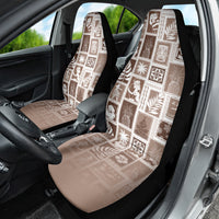 Hawaii Christmas Retro Patchwork Car Seat Cover Brown LT7 - Wonder Print Shop
