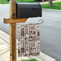 Hawaii Christmas Retro Patchwork Garden Flag Brown - Wonder Print Shop