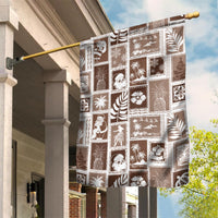 Hawaii Christmas Retro Patchwork Garden Flag Brown - Wonder Print Shop