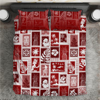 Hawaii Christmas Retro Patchwork Bedding Set Red LT7 - Wonder Print Shop