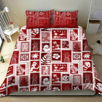 Hawaii Christmas Retro Patchwork Bedding Set Red LT7 - Wonder Print Shop
