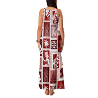 Hawaii Christmas Retro Patchwork Family Matching Tank Maxi Dress and Hawaiian Shirt Red - Wonder Print Shop
