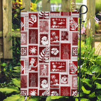 Hawaii Christmas Retro Patchwork Garden Flag Red - Wonder Print Shop