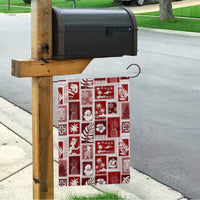 Hawaii Christmas Retro Patchwork Garden Flag Red - Wonder Print Shop