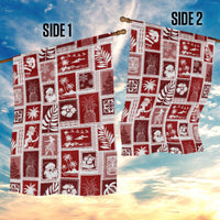 Hawaii Christmas Retro Patchwork Garden Flag Red - Wonder Print Shop