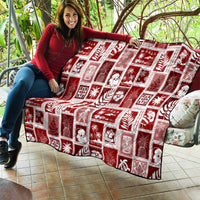 Hawaii Christmas Retro Patchwork Quilt Red - Wonder Print Shop