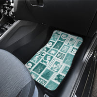 Hawaii Christmas Retro Patchwork Car Mats Teal LT7 - Wonder Print Shop