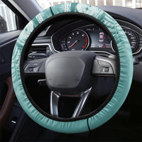 Hawaii Christmas Retro Patchwork Steering Wheel Cover Teal - Wonder Print Shop