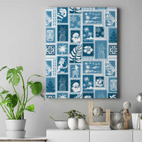 Hawaii Christmas Retro Patchwork Canvas Wall Art Aquamarine LT7 - Wonder Print Shop