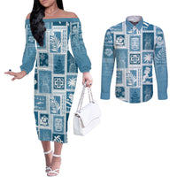 hawaii-christmas-retro-patchwork-couples-matching-off-the-shoulder-long-sleeve-dress-and-long-sleeve-button-shirt-aquamarine