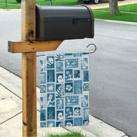 Hawaii Christmas Retro Patchwork Garden Flag Aquamarine - Wonder Print Shop