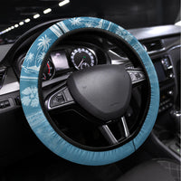 Hawaii Christmas Retro Patchwork Steering Wheel Cover Aquamarine - Wonder Print Shop