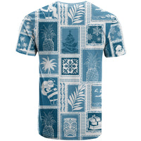 Hawaii Christmas Retro Patchwork T Shirt Aquamarine - Wonder Print Shop