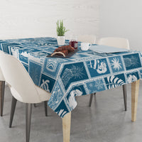 Hawaii Christmas Retro Patchwork Tablecloth Aquamarine - Wonder Print Shop