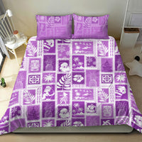 Hawaii Christmas Retro Patchwork Bedding Set Violet LT7 - Wonder Print Shop
