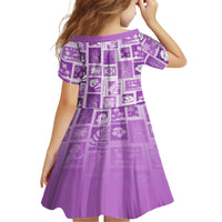 Hawaii Christmas Retro Patchwork Family Matching Short Sleeve Bodycon Dress and Hawaiian Shirt Violet - Wonder Print Shop