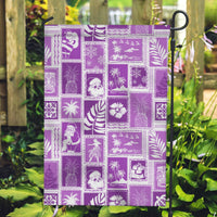 Hawaii Christmas Retro Patchwork Garden Flag Violet - Wonder Print Shop