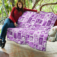 Hawaii Christmas Retro Patchwork Quilt Violet - Wonder Print Shop
