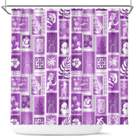 hawaii-christmas-retro-patchwork-shower-curtain-violet