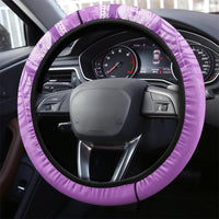 Hawaii Christmas Retro Patchwork Steering Wheel Cover Violet - Wonder Print Shop