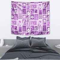 Hawaii Christmas Retro Patchwork Tapestry Violet - Wonder Print Shop