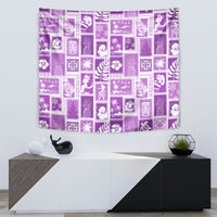 Hawaii Christmas Retro Patchwork Tapestry Violet - Wonder Print Shop
