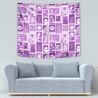 Hawaii Christmas Retro Patchwork Tapestry Violet - Wonder Print Shop
