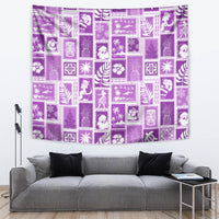 Hawaii Christmas Retro Patchwork Tapestry Violet - Wonder Print Shop